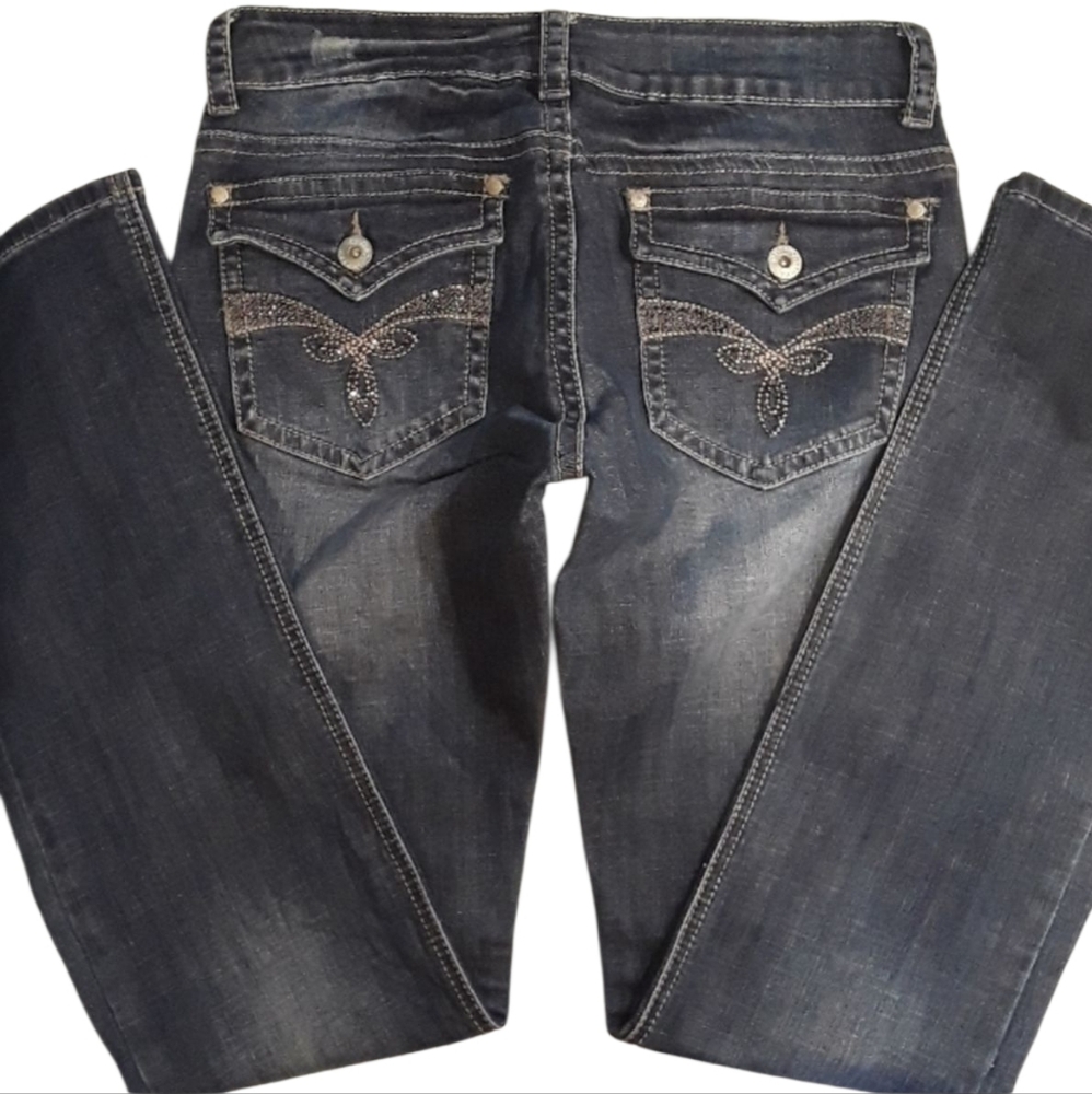 Stetson Hollywood Bootcut Jeans with Stretch. (Blue) Women's Size: W10x34L.